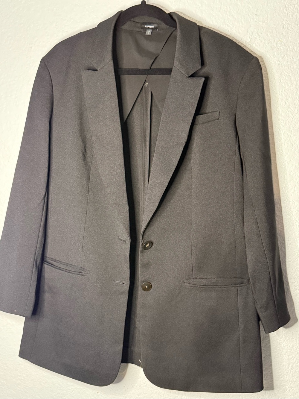 Express Men's Black Single-Breasted Blazer